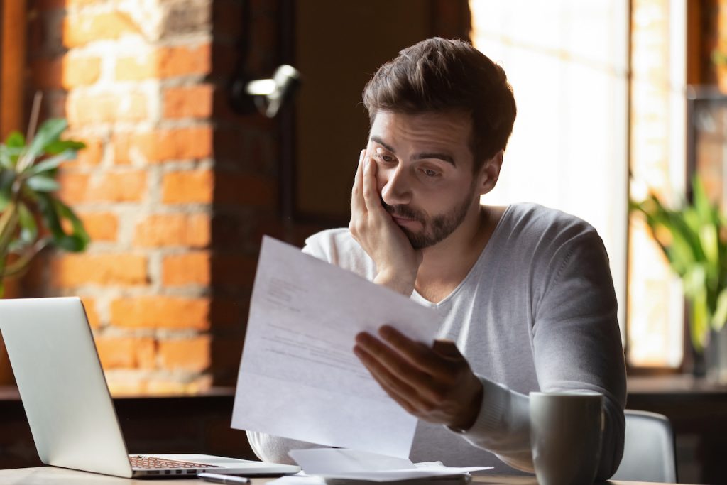 Man looking at documents